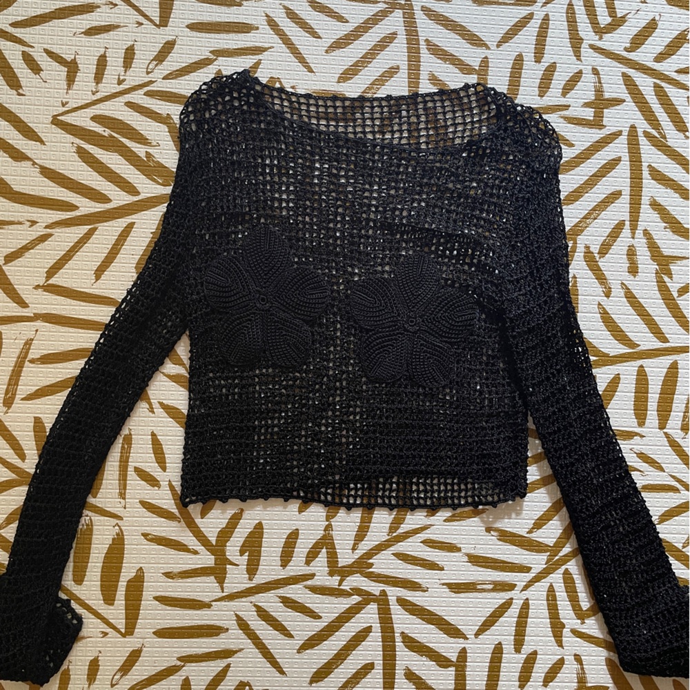 Realisation Par crochet flower top XS